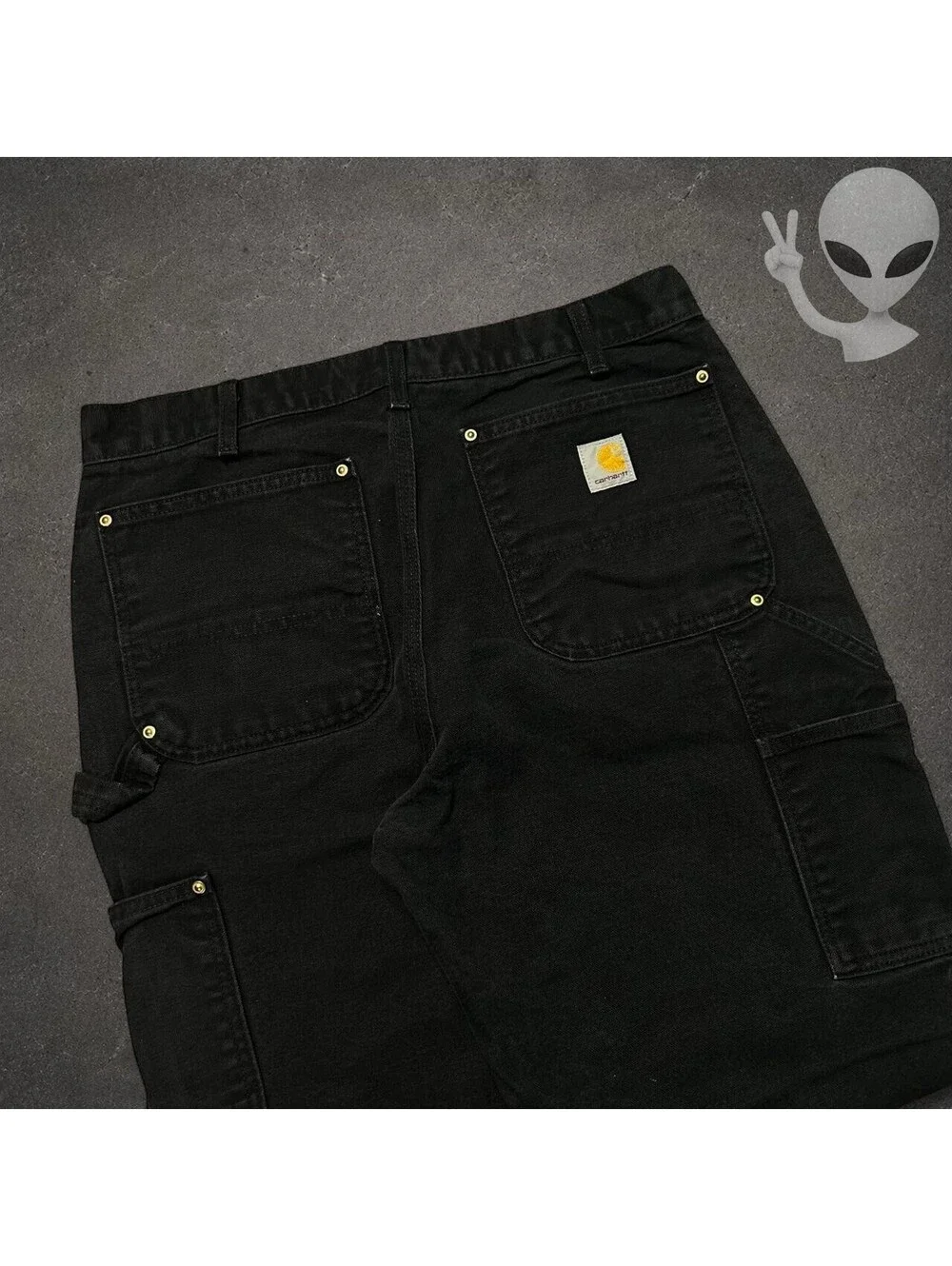 Vintage Carhartt B01 Black Double Knee Work Pants Made In USA Carpenter 32x30